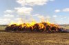 В Кобелякском районе сгорело 15 тонн соломы