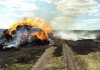 В Кобелякском районе в двух частных хозяйствах сгорело 54 тонны сена