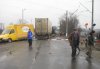 На железнодорожном переезде перегона Крюков-Бурты столкнулись два грузовика DAF (фото)