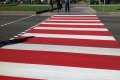 В Кременчуге появилось 5 бело-красных пешеходных переходов